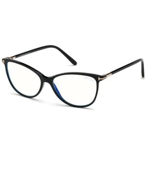 Tom Ford Ft5616-B 052 Optical Frames Acetate Squared Normal Anti Light - Black