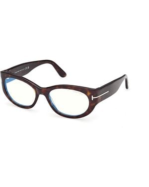 Tom Ford Ft6133-B 052 Optical Frames Acetate Round Normal - Black