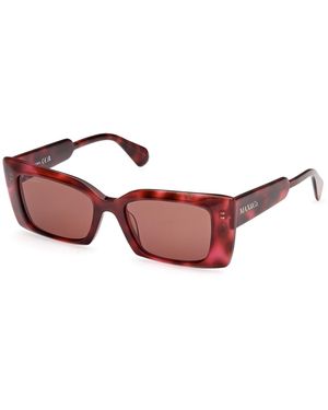 MAX&Co. Mo0117 55E Sunglasses Acetate Cat Eye Normal - Red
