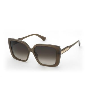 Nina Ricci Snr462 0G41 Sunglasses Acetate Squared Normal Nuanced - Black