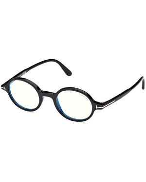 Tom Ford Ft5975-B 001 Optical Frames Acetate Round Normal - Black