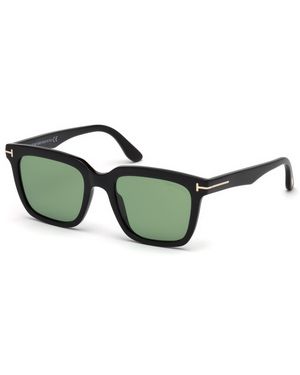 Tom Ford Ft0646 Marco-02 01N Sunglasses Acetate Geometric Normal - Green