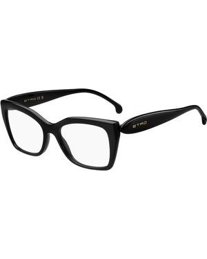 Etro 0087 807 Optical Frames Acetate Squared Normal - Black