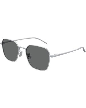 Bottega Veneta Bv1422Sa 004 Sunglasses Titanium Round - Black