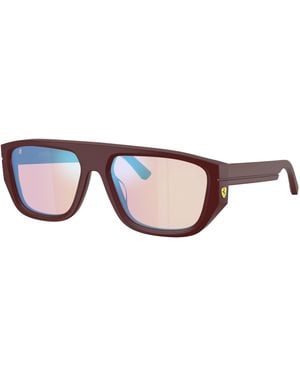 FERRARI SCUDERIA Fz6036U 775/Ma Sunglasses Acetate Pillow Normal Mirrored - Black