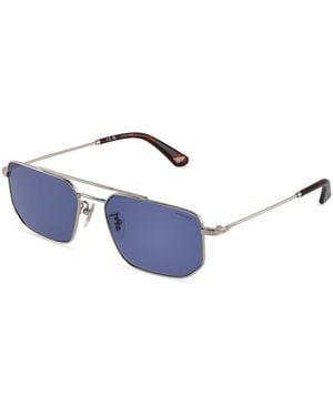 Police Splu66 Origins Lite 40 579 Sunglasses Metal Geometric Normal - Black