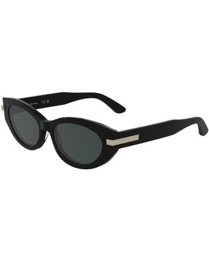 Calvin Klein Ck25502S 001 Sunglasses Acetate Cat Eye Normal - Black