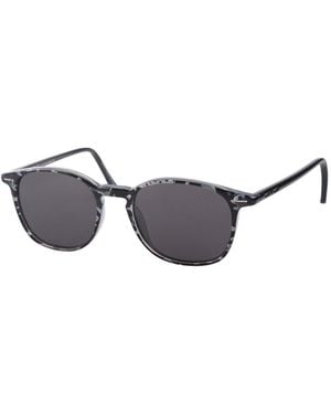 Italia Independent 5704 Eyecare Camo/Fumo Outlet Sunglasses Acetate Smoke Round Polarized - Grey