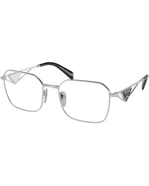 Prada Pr A51V 1Bc1O1 Optical Frames Steel Geometric Normal - Black