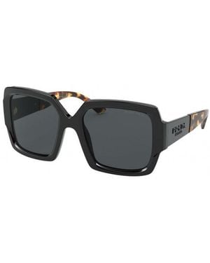 Prada Pr 21Xs 1Ab5Z1 Sunglasses Plastic Squared Polarized - Black
