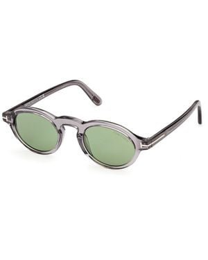 Tom Ford Ft1332 Aristotele-02 20N Sunglasses Acetate Round Normal - Green
