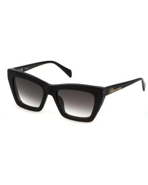Blumarine Sbm830V 700 Sunglasses Acetate Squared Normal Shaded - Black