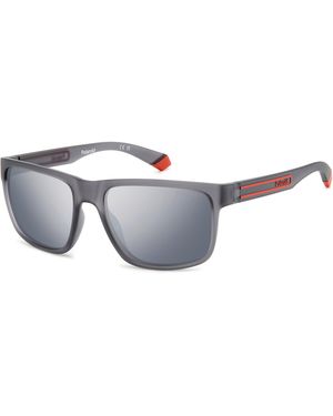 Polaroid Pld 2157/S Riw/Ex Sunglasses Plastic Squared Polarized Mirror - Black