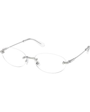 Swarovski Sk1040 4001 Optical Frames Metal Transparent Round Normal - Black