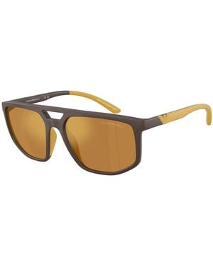 Emporio Armani Ea4248U 62586H Sunglasses Injected Pilot Mirrored - Black