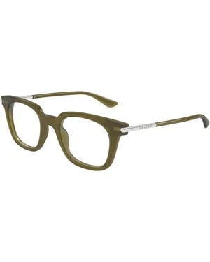 McQueen Am0521O 004 Optical Frames Acetate Transparent Squared - Black