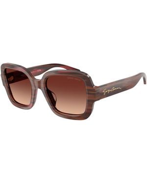 Giorgio Armani Ar8268U 647913 Sunglasses Acetate Squared Normal Nuanced - Black