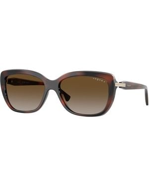 Vogue Eyewear Vo5678Sb 2386T5 Sunglasses Nylon Butterfly Polarized Nuanced - Black