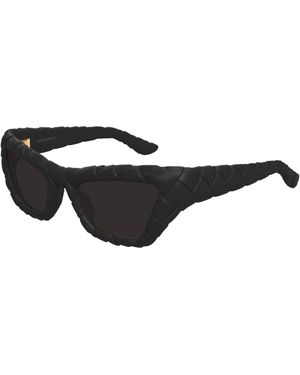 Bottega Veneta Bv1438S 001 Sunglasses Bio-Injected Cat Eye - Black