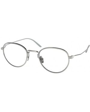 Prada Pr 50Yv 05Q1O1 Optical Frames Titanium Round - Black