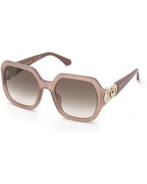 Twinset Stw066 06K7 Sunglasses Acetate Geometric Normal Shaded - Black