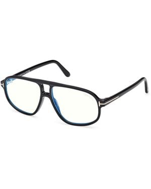 Tom Ford Ft6082-B 052 Optical Frames Acetate Squared Normal - Black
