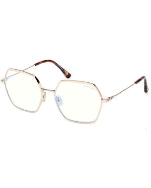 Tom Ford Ft6050-B 028 Optical Frames Metal Geometric Normal - Black