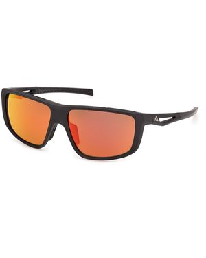 adidas Originals Sp0130 02L Sunglasses Injected Roviex Squared Normal - Black