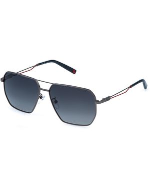Fila Sfib09 613P Sunglasses Metal Smoke Squared Nuanced - Black