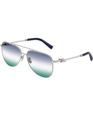 Tiffany & Co. Tf3116 62312A Sunglasses Metal Pilot Normal Nuanced - Black