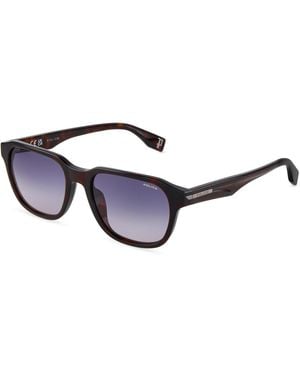 Police Splu67 Nerve 1 722 Sunglasses Acetate Squared Normal Nuanced - Black