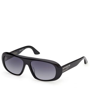 Gcds Gd0067 Giuliano 01B Sunglasses Acetate Smoke Squared Normal - Black