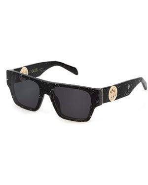 Barrow Sba002 Smoker 869 Sunglasses Acetate Smoke Squared Normal - Black