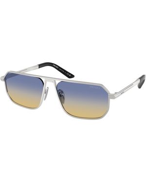 Prada Pr A53S 27506Z Sunglasses Steel Pillow Normal - Black