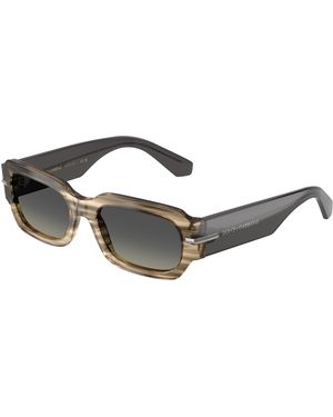 Dolce & Gabbana Dg4485 348411 Sunglasses Acetate Squared Normal Nuanced - Black