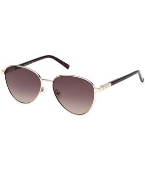 Guess Gu3041 33F Sunglasses Metal Round Normal - Black
