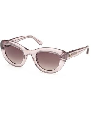 Guess Gu00352 57F Sunglasses Injected Cat Eye Normal - Black