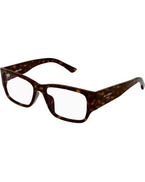Balenciaga Bb0373Ok 002 Optical Frames Acetate Transparent Squared - Black