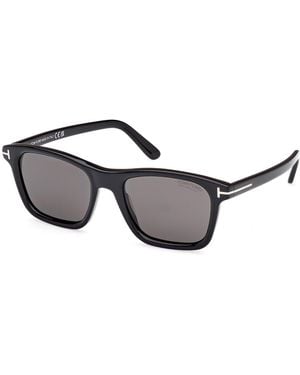 Tom Ford Ft1179 Barron 01D Sunglasses Acetate Smoke Squared Polarized - Black