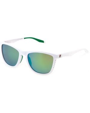 Fila Sfi895 847V Sunglasses Injected Squared Water -Repellent Mirror - Green