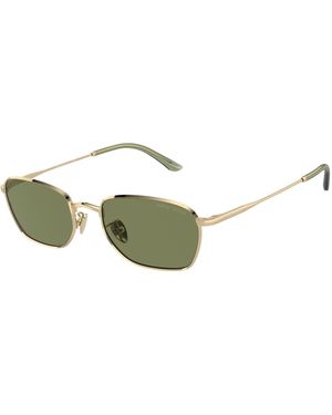 Giorgio Armani Ar6151 30132A Sunglasses Metal Squared Normal - Black