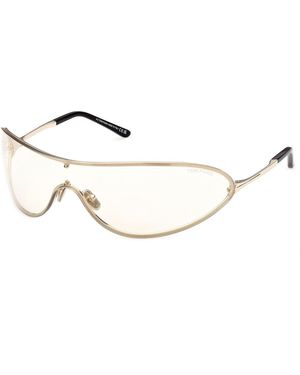 Tom Ford Ft1396 Brady-02 32C Sunglasses Metal Smoke Mask Normal - Black