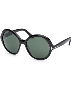 Tom Ford Ft1282 Annabelle-02 01N Sunglasses Acetate Round Normal - Black