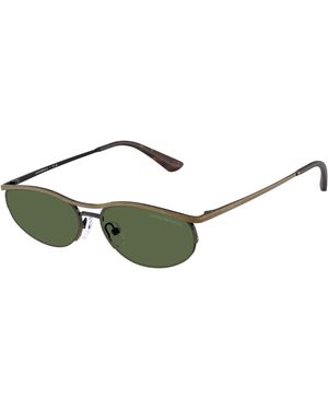 Emporio Armani Ea2180 344671 Sunglasses Metal Round Normal - Green