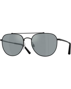 Oliver Peoples Ov1346S R-10 50626G Sunglasses Metal Pilot Polarized - Black