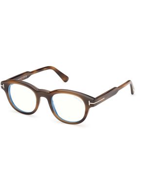 Tom Ford Ft6121-B 055 Optical Frames Acetate Round Normal - Black