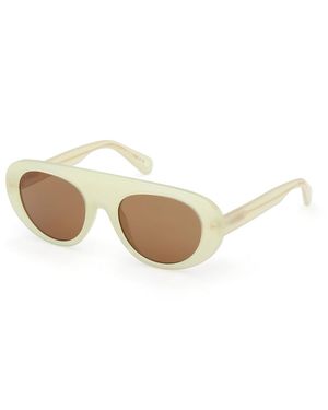 MAX&Co. Mo0148 39J Sunglasses Injected Roviex Round Normal - Black