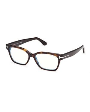 Tom Ford Ft6171-B 52 Optical Frames Acetate Squared Normal - Black