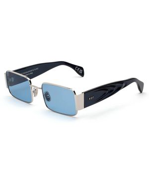 Retrosuperfuture V5H Z Metallic Sunglasses Metal Squared Normal - Black