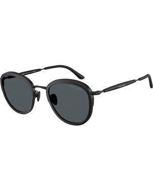 Giorgio Armani Ar6176 300187 Sunglasses Metal Pantos Normal - Black